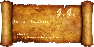 Geher Godvin névjegykártya